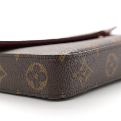 Louis Vuitton Monogram Pochette Felicie Chain Wallet Fuchsia 10 of 12