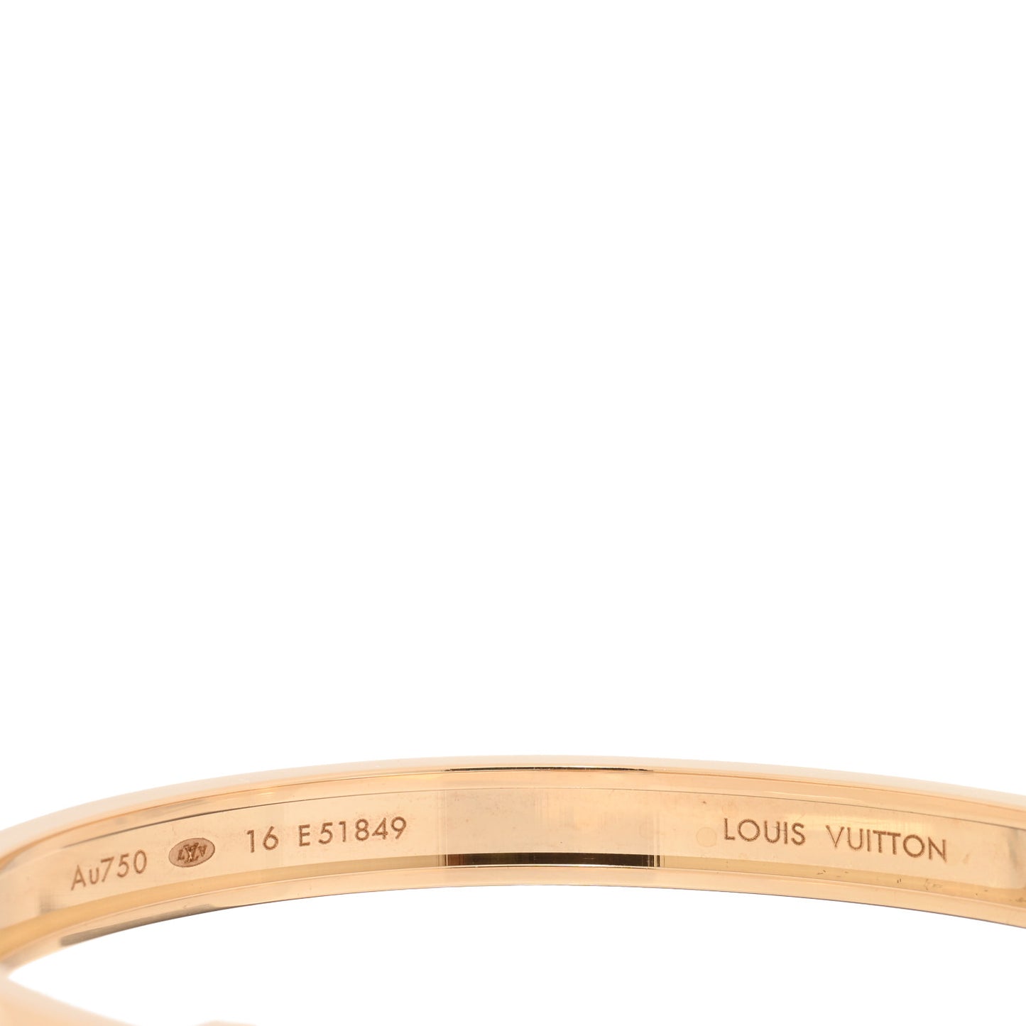 18K Yellow Gold Empreinte Bangle Bracelet 16