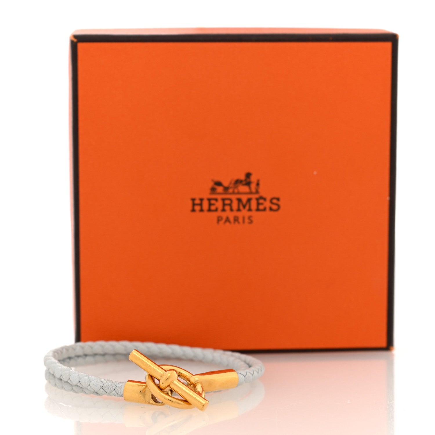 Hermes Swift Glenan Double Tour Bracelet T2 Bleu Brume 5 of 5