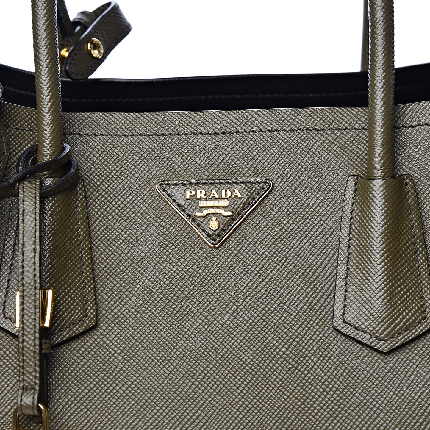 Saffiano Cuir Large Double Bag Militare