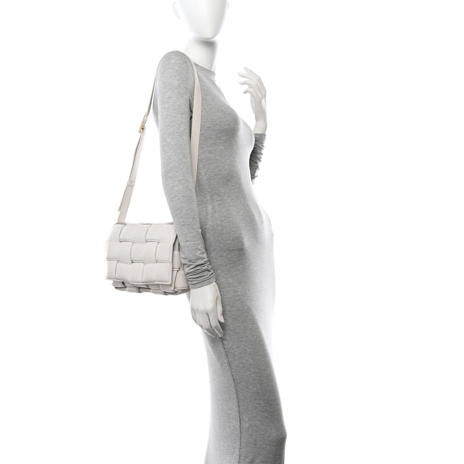 Bottega Veneta Nappa Maxi Intreccio Padded Cassette Crossbody Bag Chalk 2 of 11