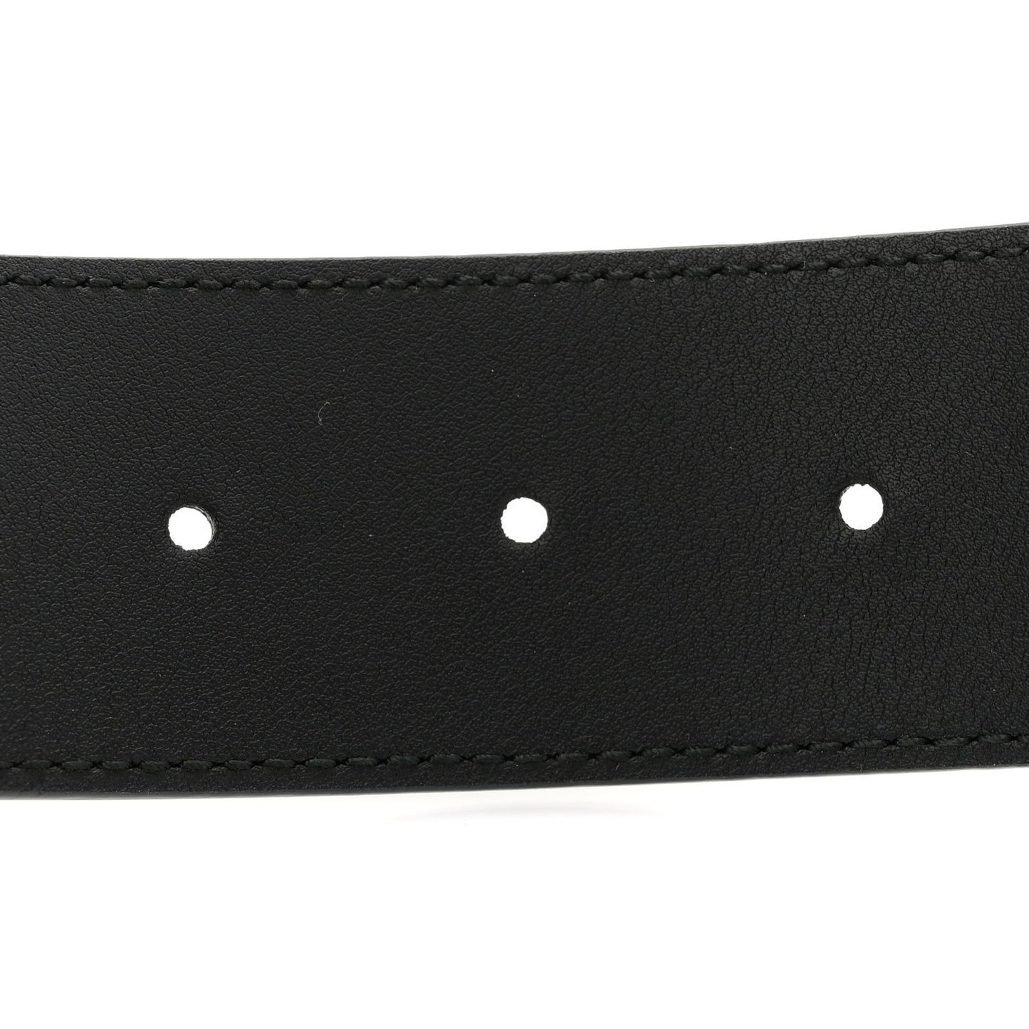 Moon Calfskin Torchon Double G 25mm Belt 80 32 Black