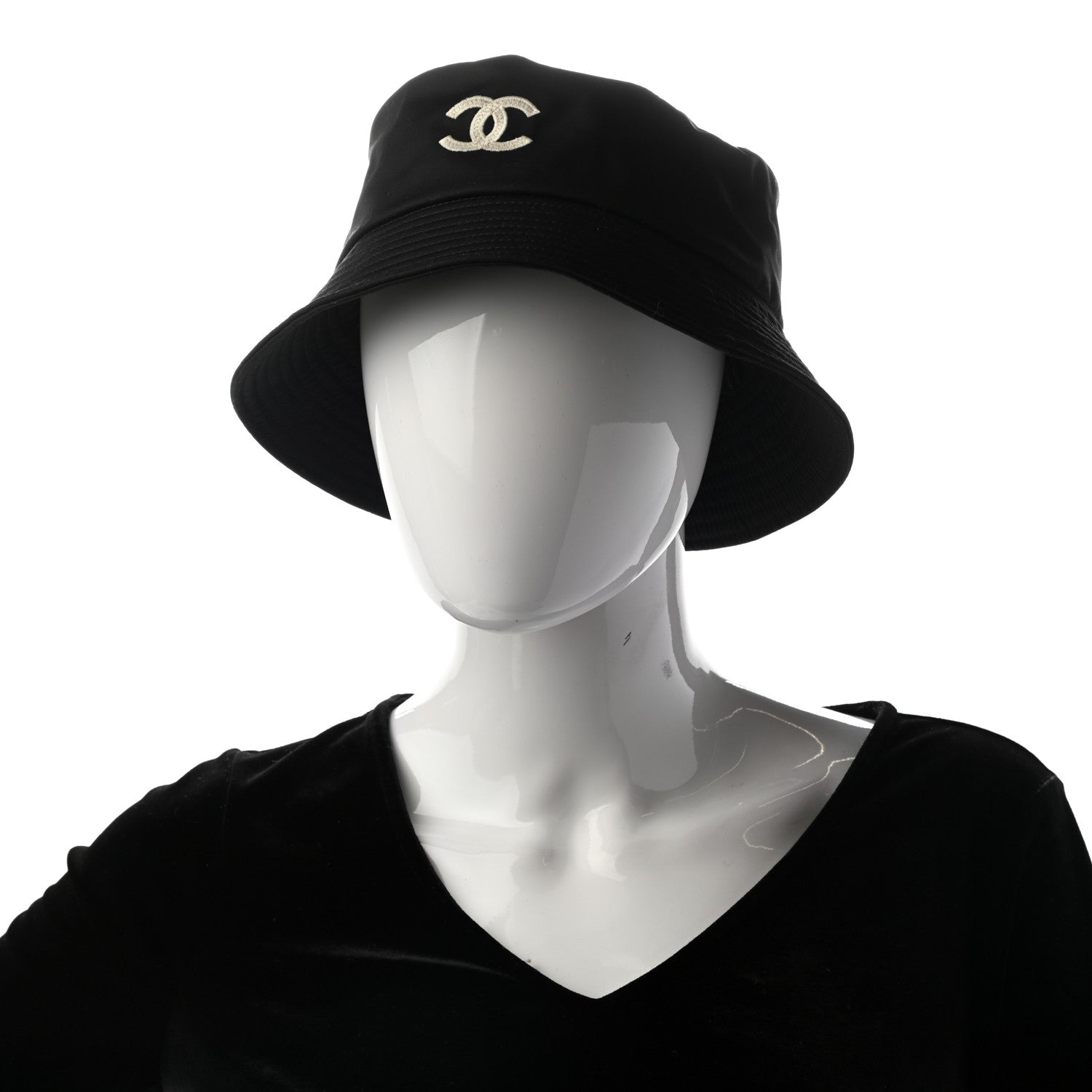 Chanel Cotton CC Bucket Hat M Black 2 of 8