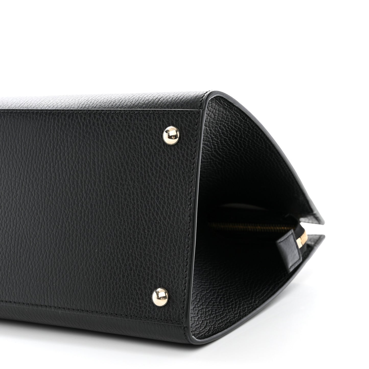 Dollar Calfskin Large Soho Top Handle Satchel Black