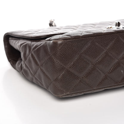 Chanel Caviar Quilted Jumbo Single Flap Brown 9 of 14