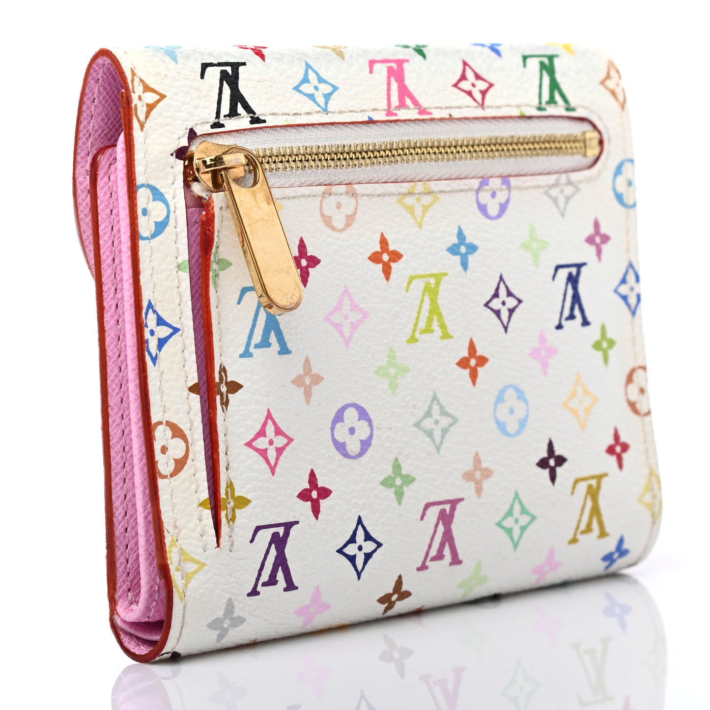 Monogram Multicolor Joey Wallet White Litchi