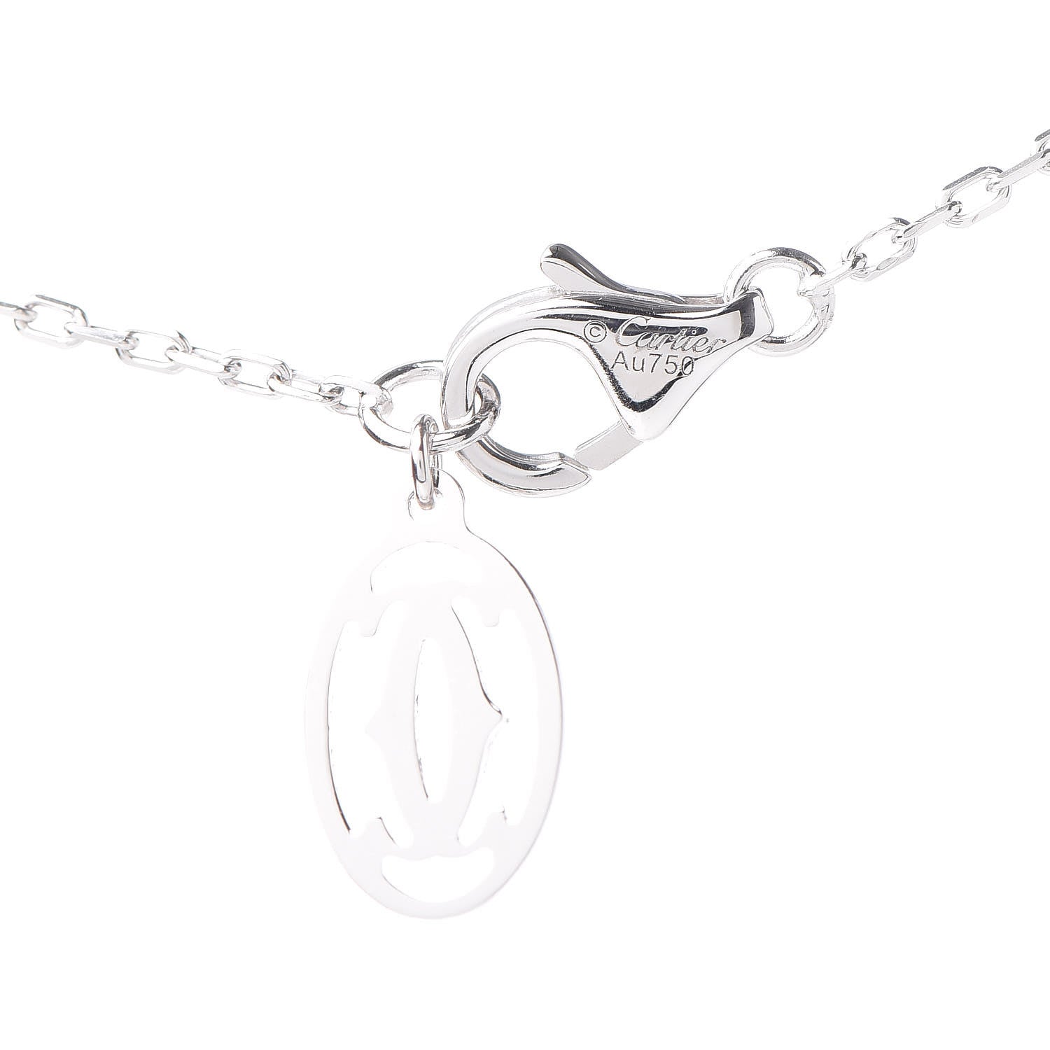 Cartier 18K White Gold Diamond D'Amour Heart Pendant Necklace 4 of 6