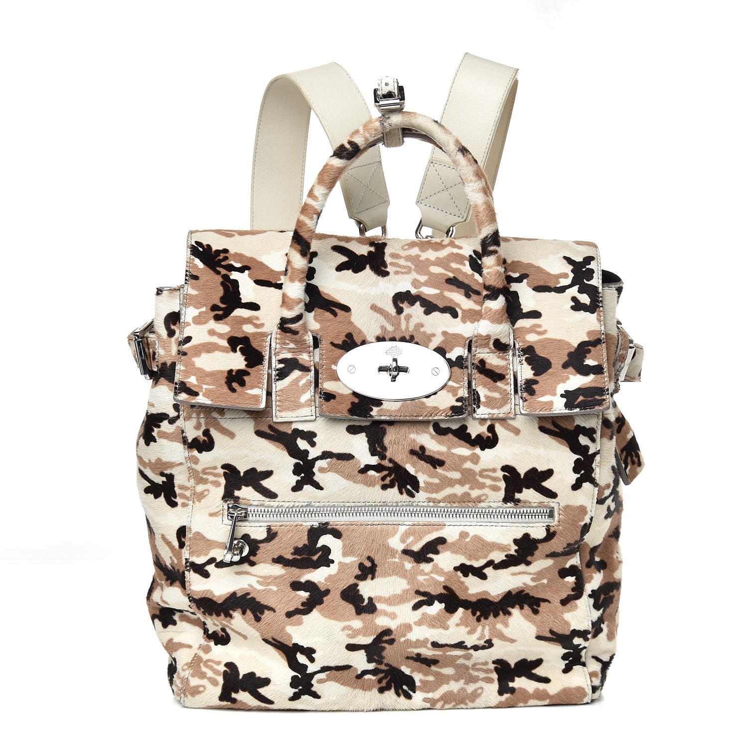 Mulberry Calf Hair Camo Cara Delevingne Mini Backpack Beige 1 of 13