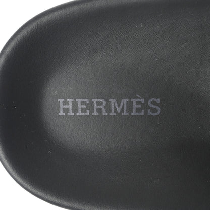 Hermes Calfskin Womens Chypre Sandals 39.5 Black 7 of 8