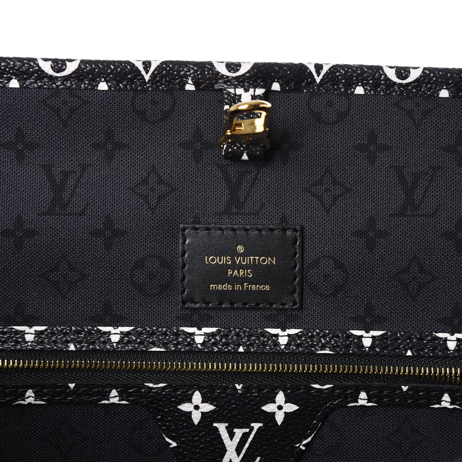 Louis Vuitton Monogram Giant Crafty Neverfull MM Creme Rouge Black 9 of 11