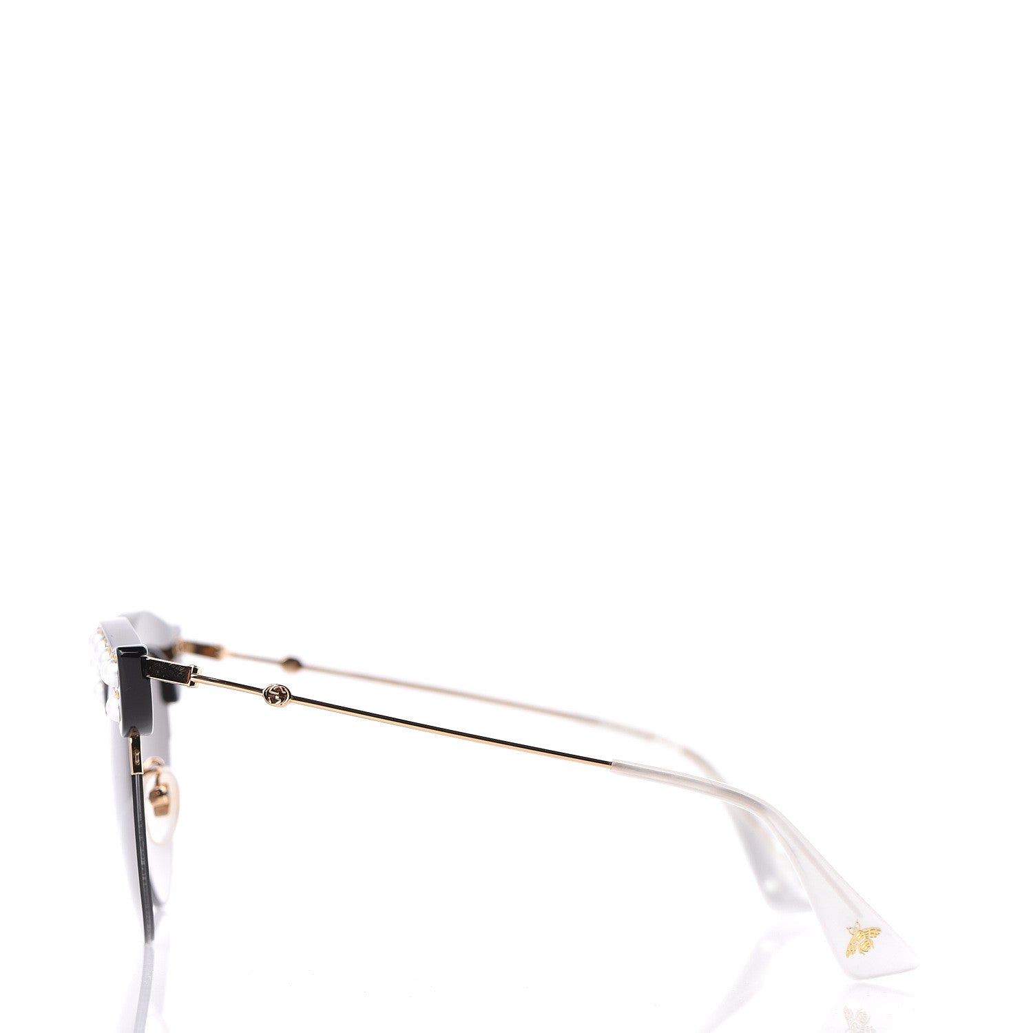 Gucci Pearl Cat Eye Sunglasses GG0212S Black 3 of 7