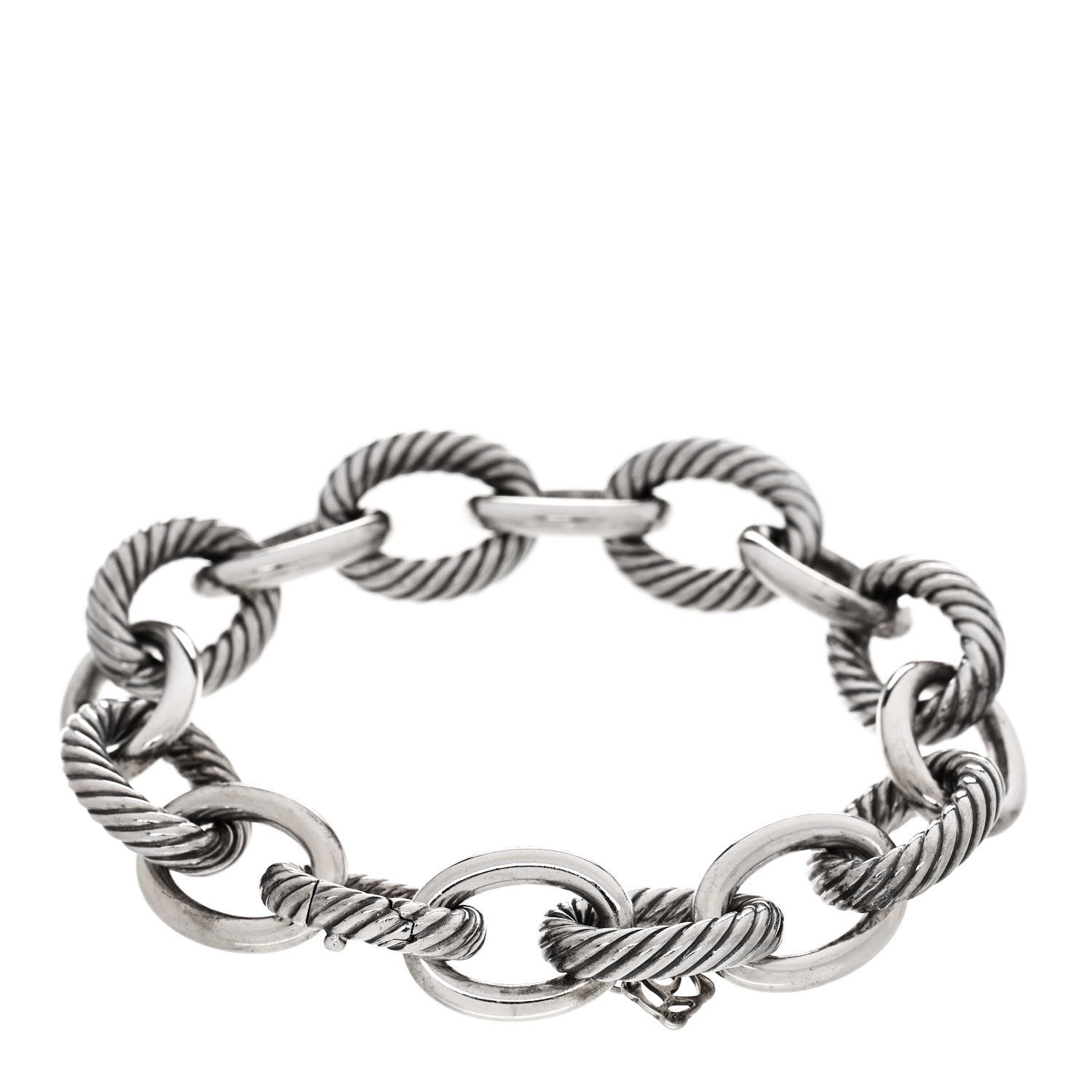 David Yurman Sterling Silver 17mm Extra Large Oval Link Bracelet 2 of 4