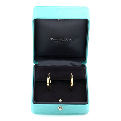 Tiffany 18K Yellow Gold Diamond Medium Lock Earrings 5 of 5