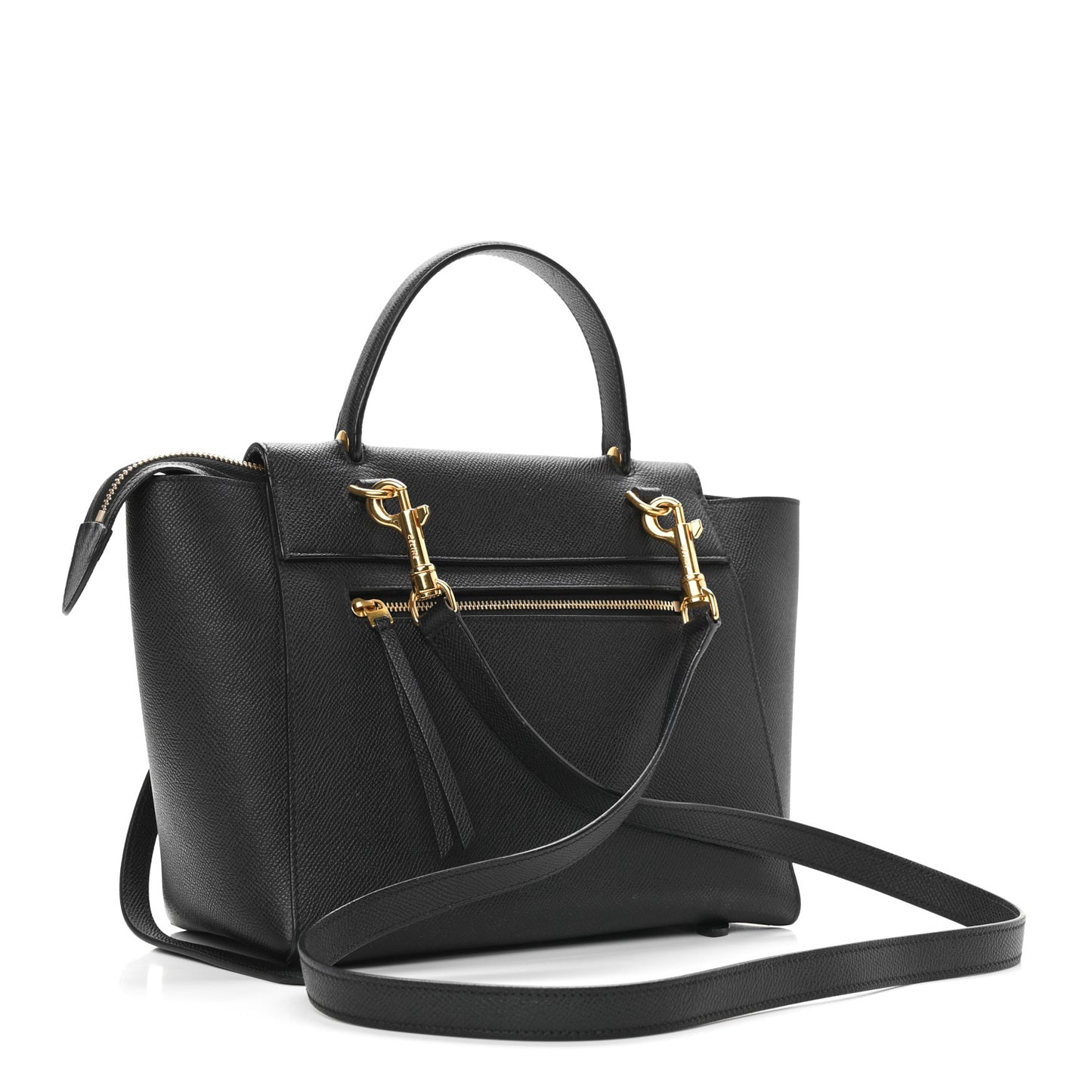 Grained Calfskin Micro Belt Bag Black