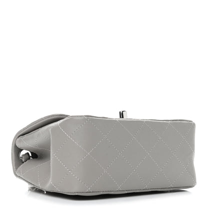Chanel Lambskin Quilted Mini Square Flap Light Grey 6 of 8
