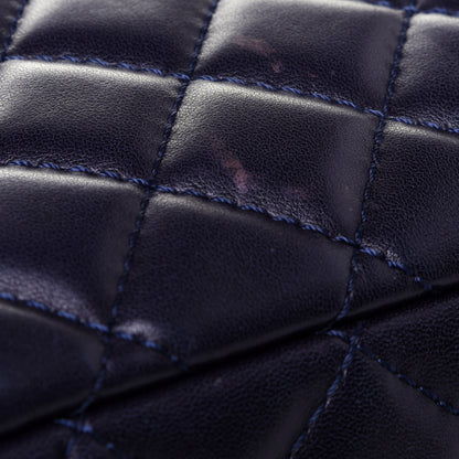 Chanel Lambskin Quilted Medium Camera Case Dark Navy Blue 11 of 11
