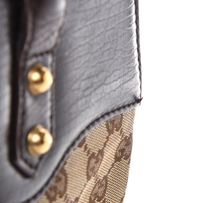 Gucci Monogram Horsebit Chain Shoulder Bag Brown 11 of 13