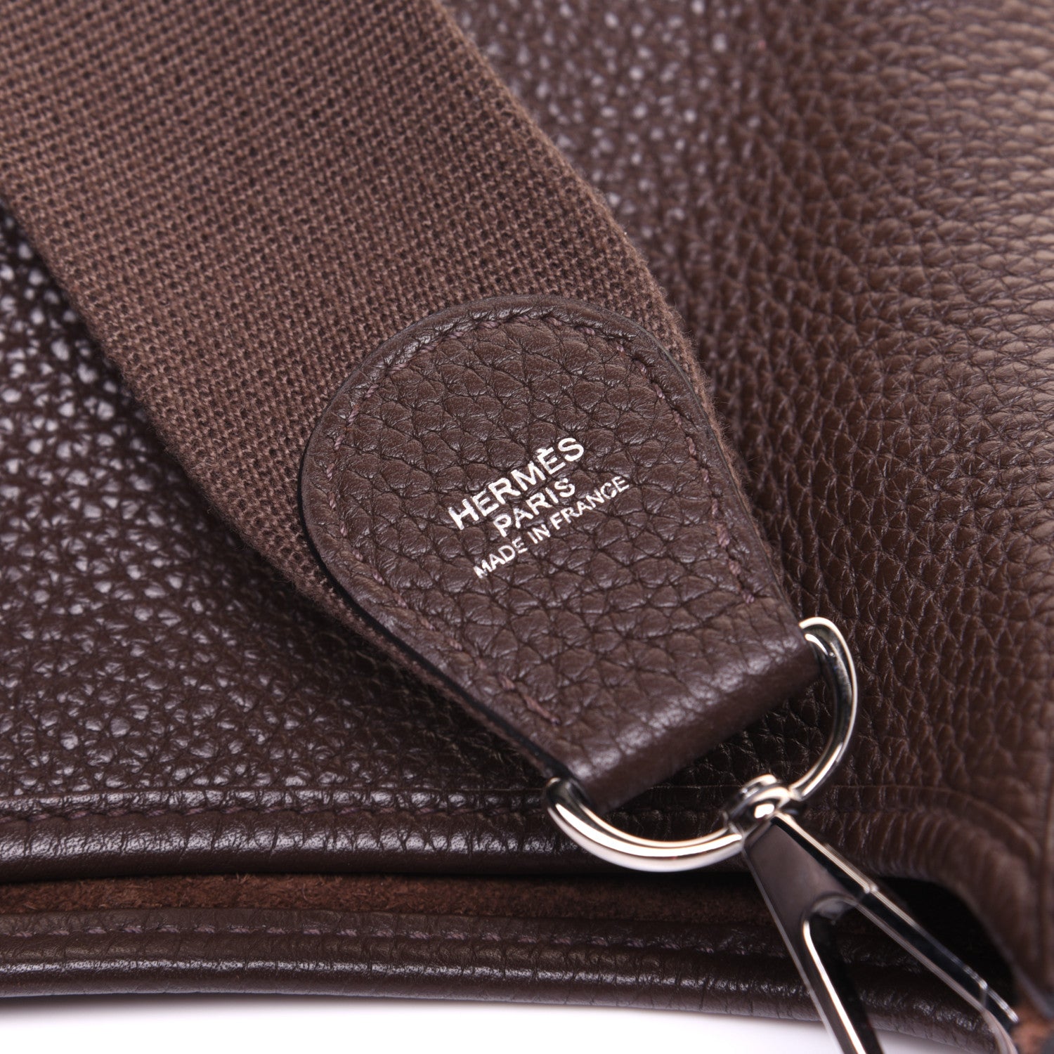 Hermes Taurillon Clemence Evelyne III GM Chocolate 9 of 11