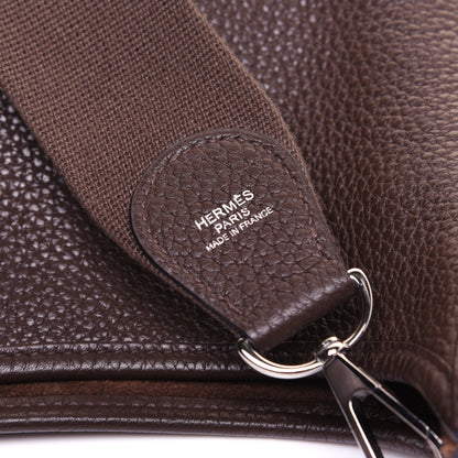 Hermes Taurillon Clemence Evelyne III GM Chocolate 9 of 11