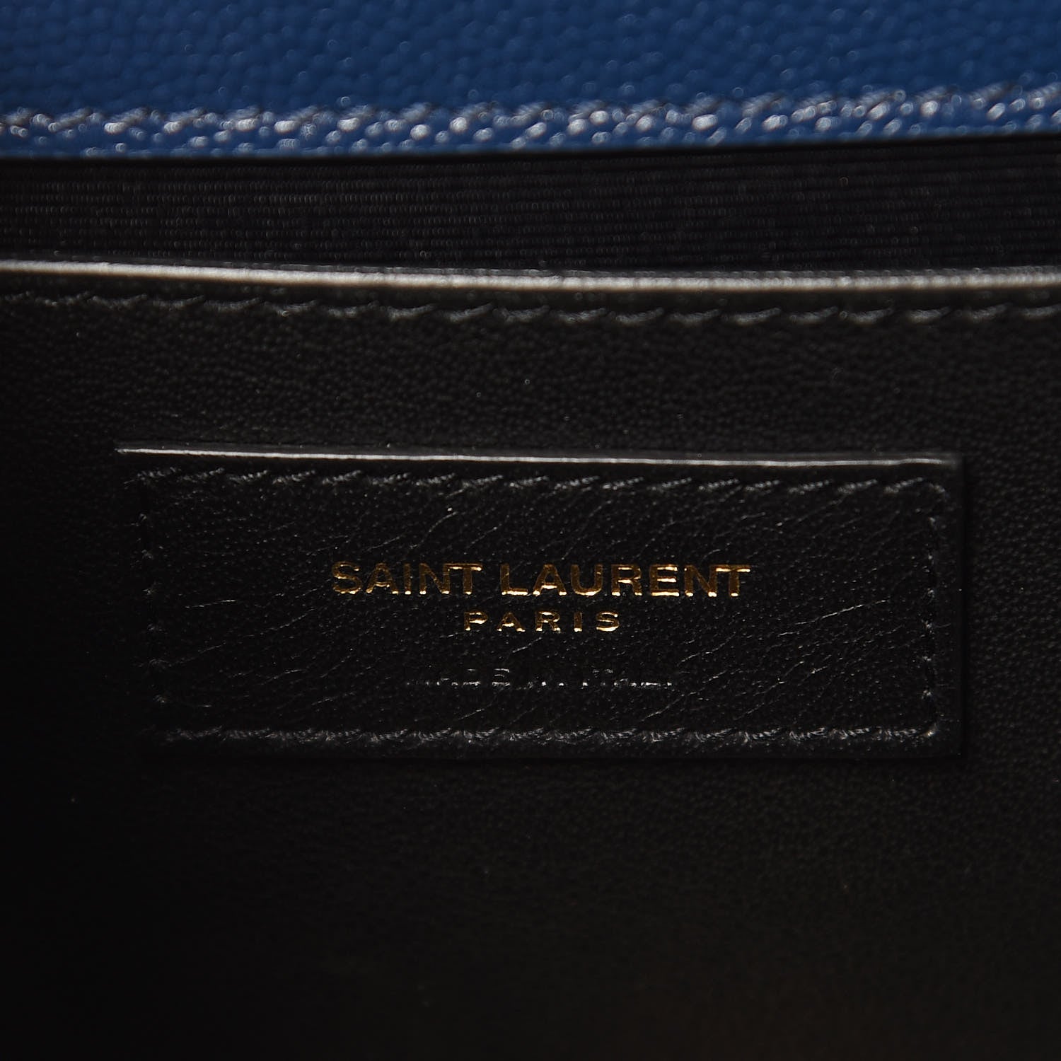 Saint Laurent Grain De Poudre Medium Classic Monogram Kate Satchel Denim Blue 6 of 10