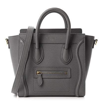 Celine Baby Drummed Calfskin Nano Luggage Kohl 1 of 9
