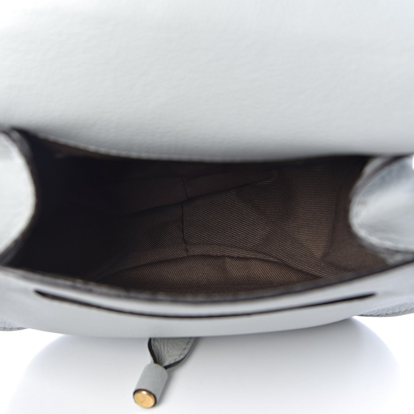 Calfskin Mini Marcie Round Crossbody Bag Airy Grey
