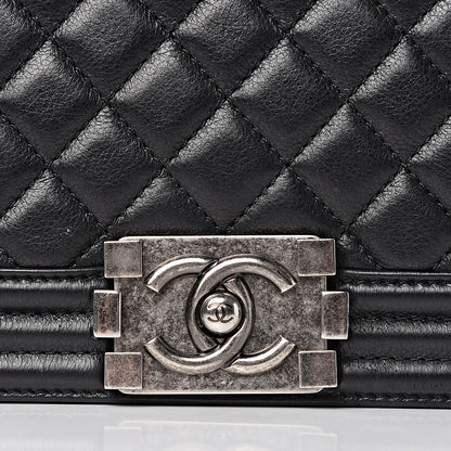Chanel Calfskin Quilted Large Boy Flap Black 19 of 20