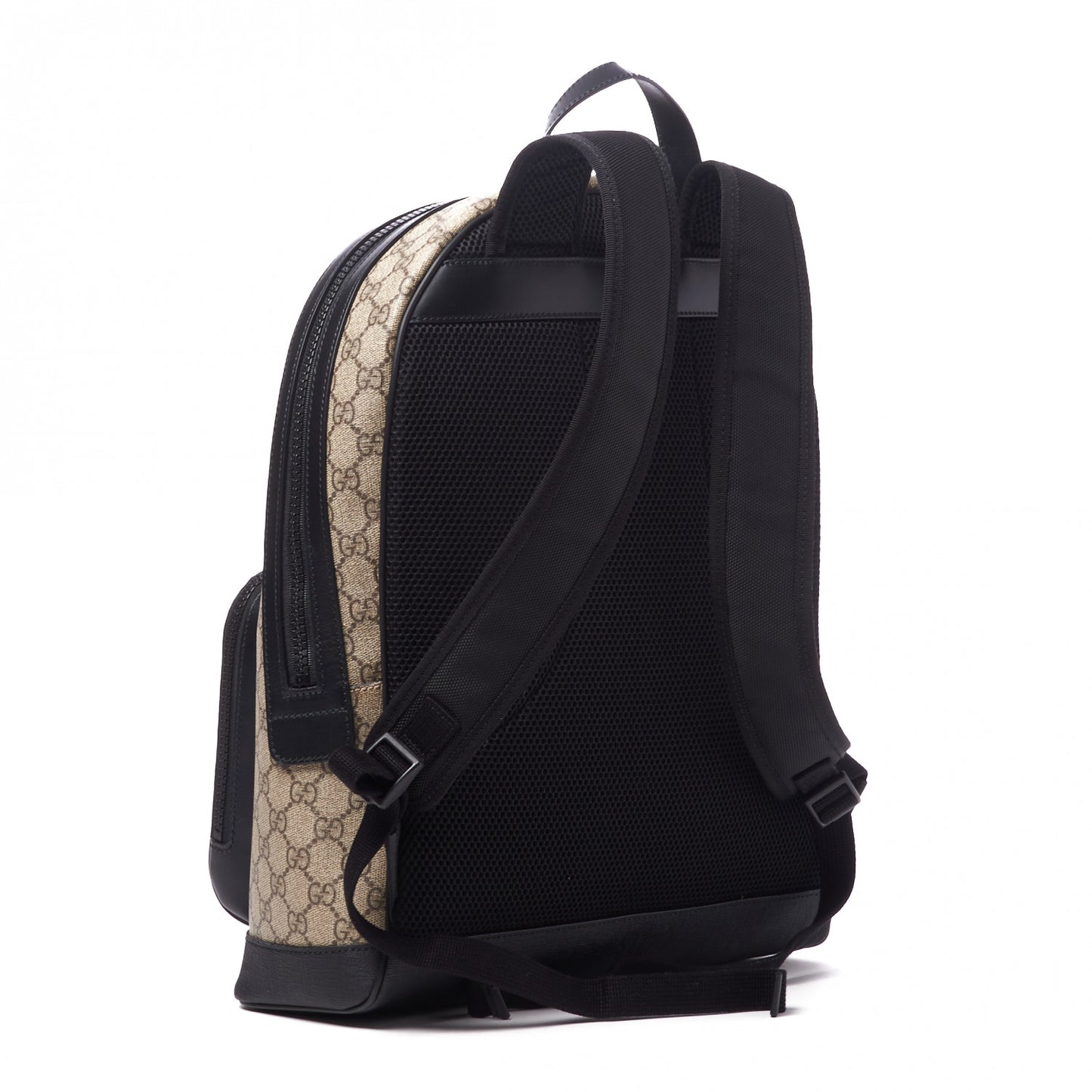 GG Supreme Monogram Medium Backpack Black