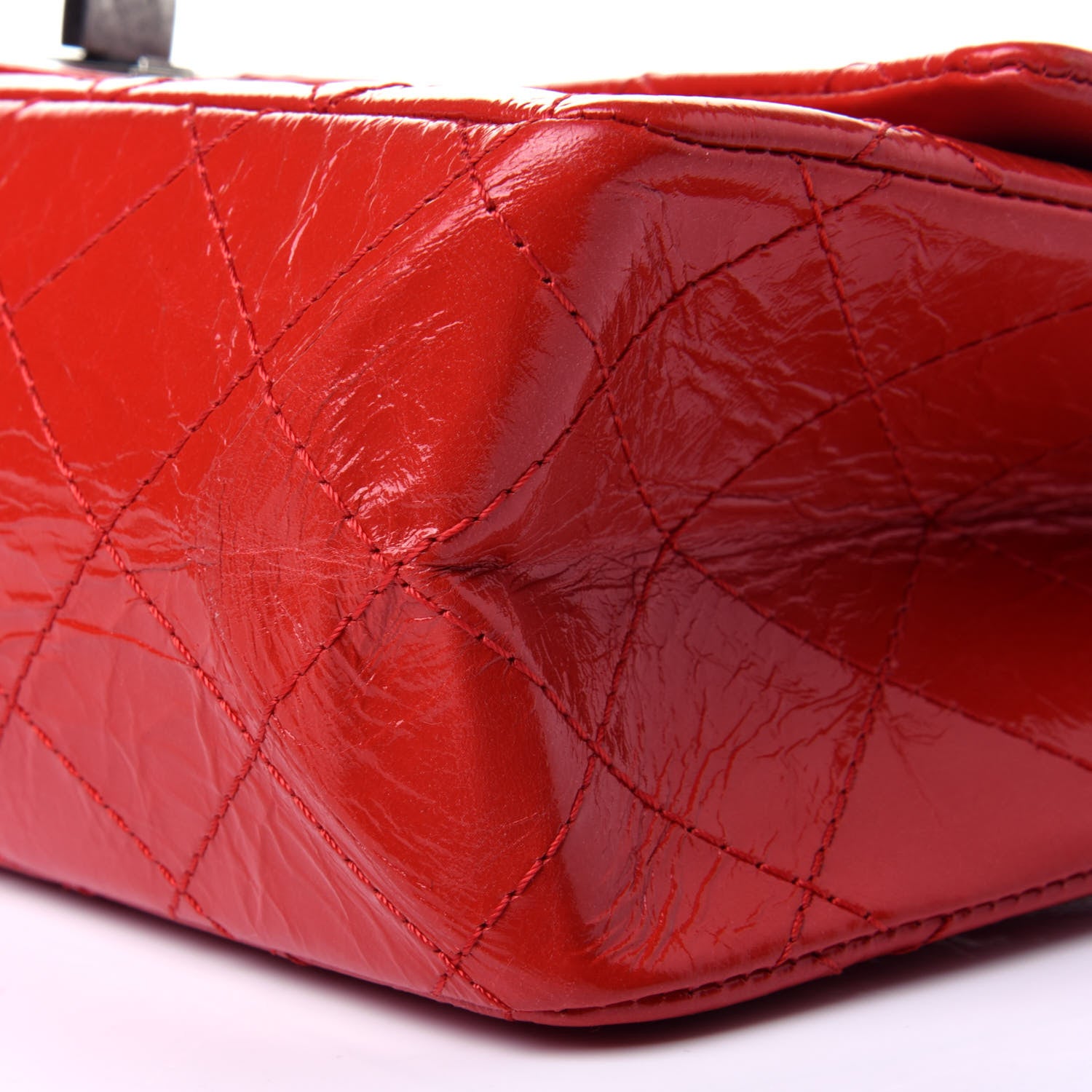 Chanel Aged Glazed Calfskin Quilted 2.55 Reissue 226 Flap Red 5 of 5