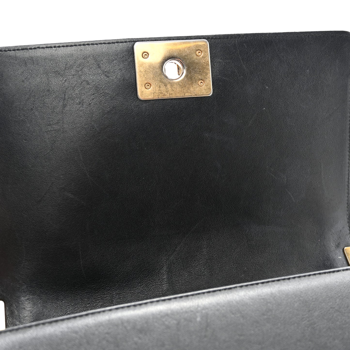 Calfskin Quilted Medium Boy Flap Black