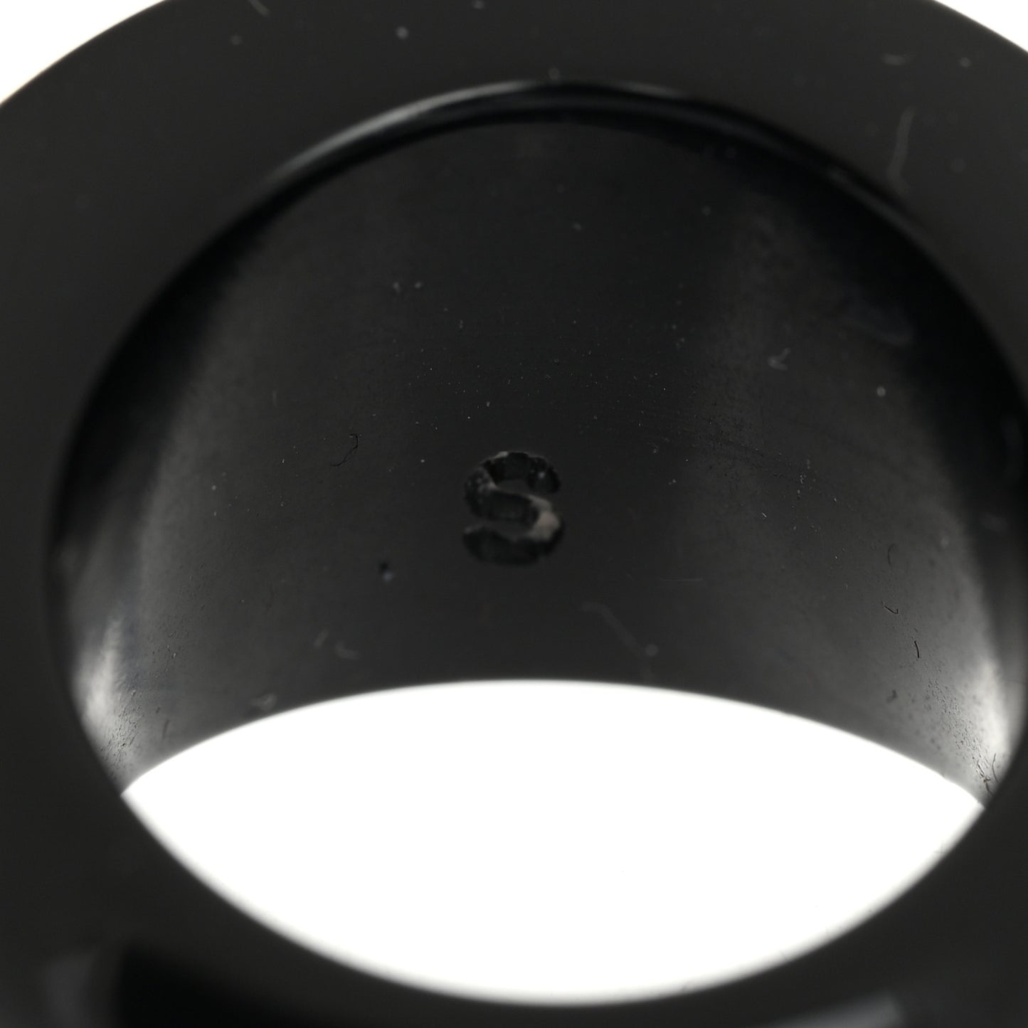 Resin Swarovski Crystal Inclusion Ring S 50 5.5 Black
