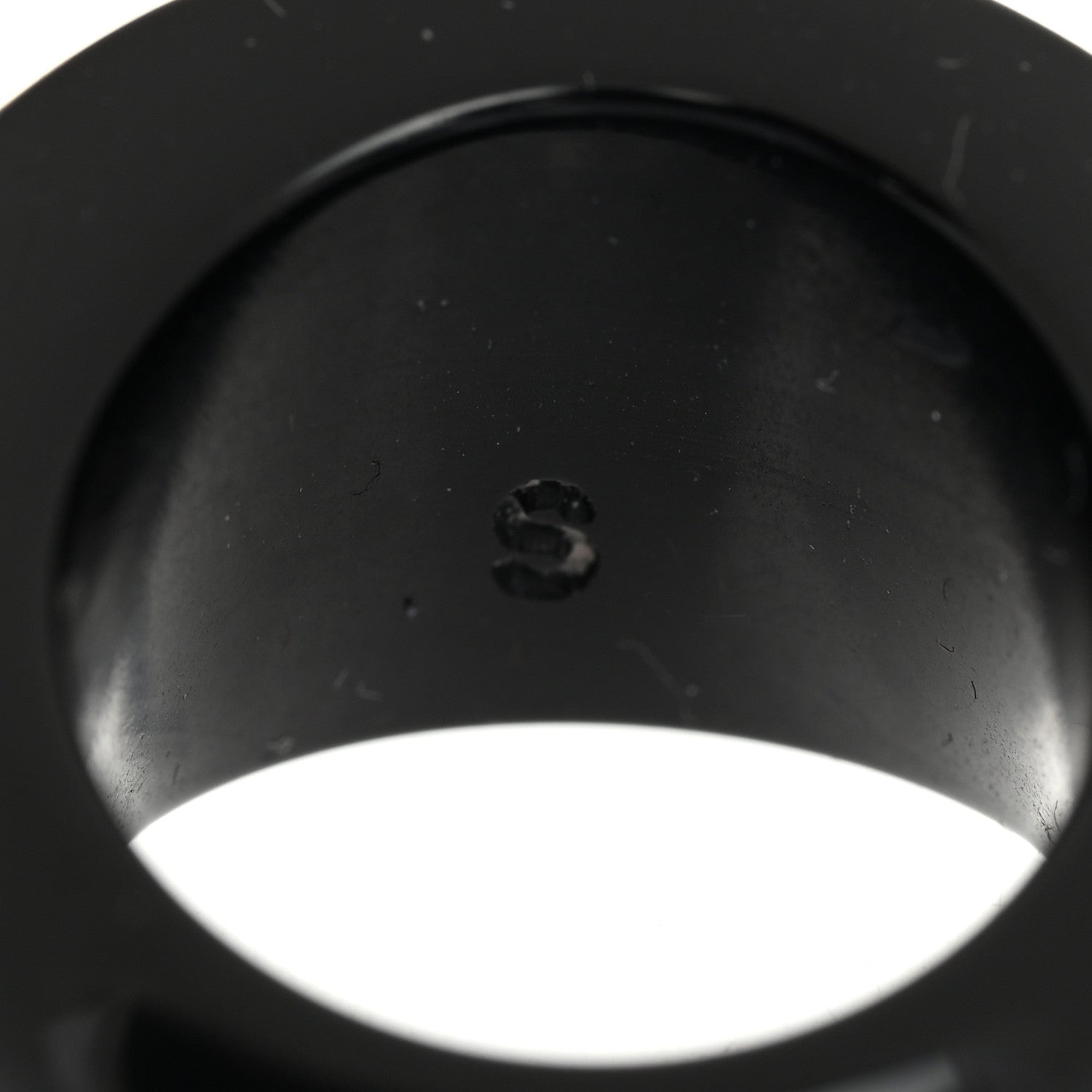 Louis Vuitton Resin Swarovski Crystal Inclusion Ring S 50 5.5 Black 4 of 5