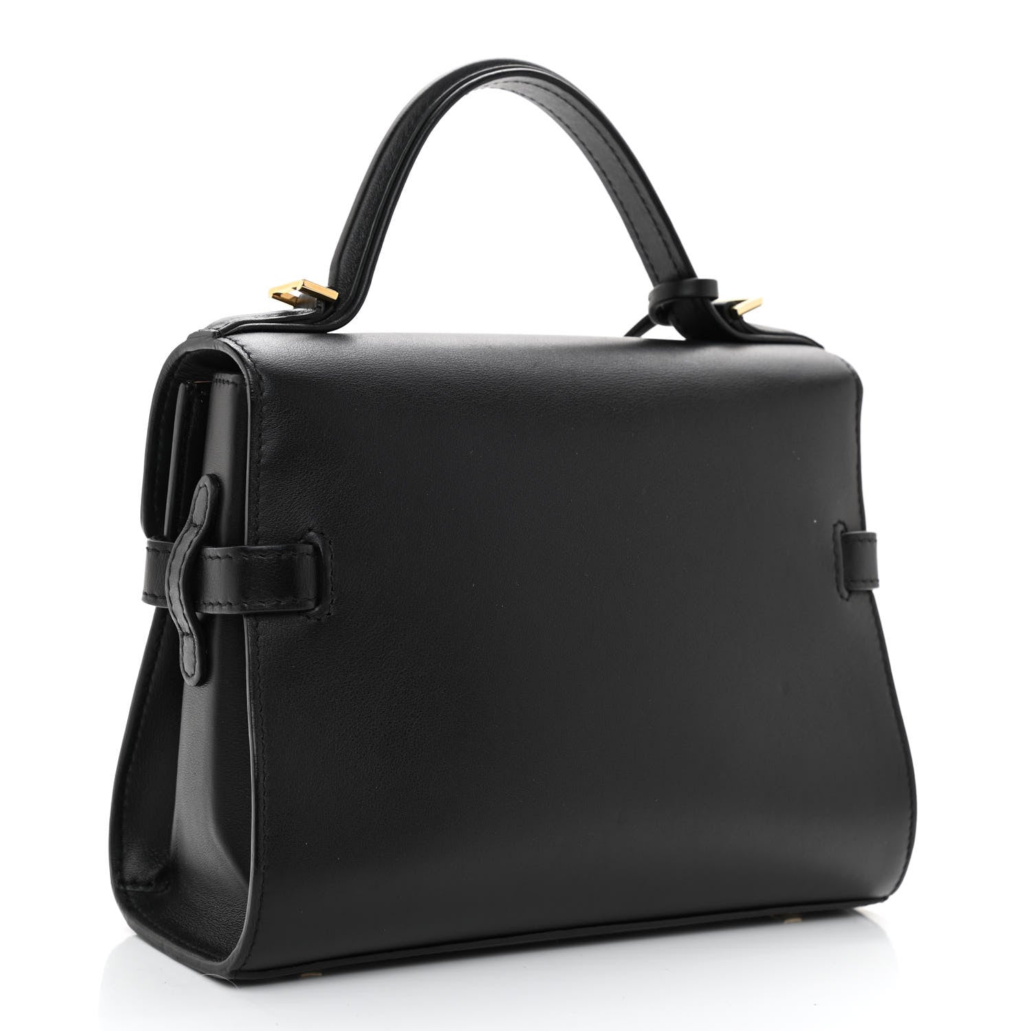 Delvaux Smooth Calfskin Mini Tempete Satchel Black 3 of 8
