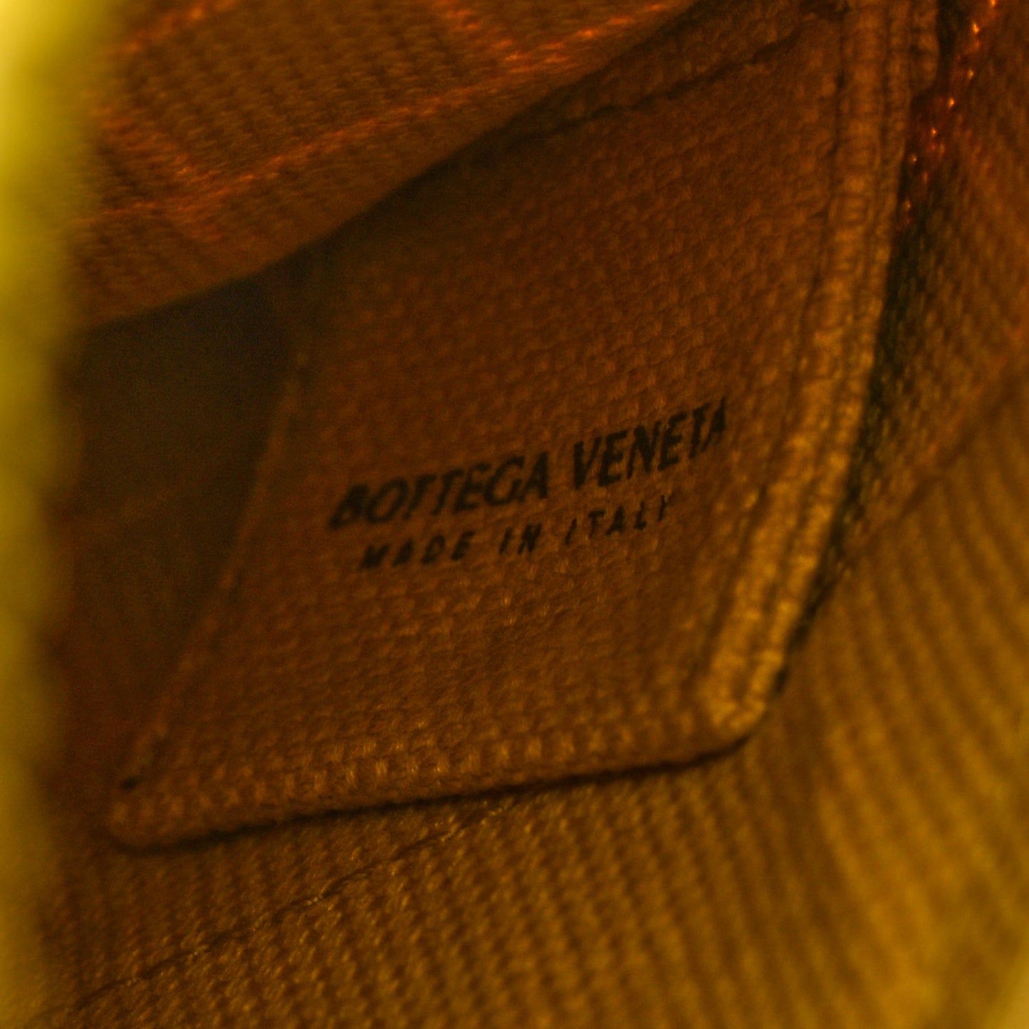 Rubber Intrecciato Canvas V Tape Flat Zip Pouch Mirabelle