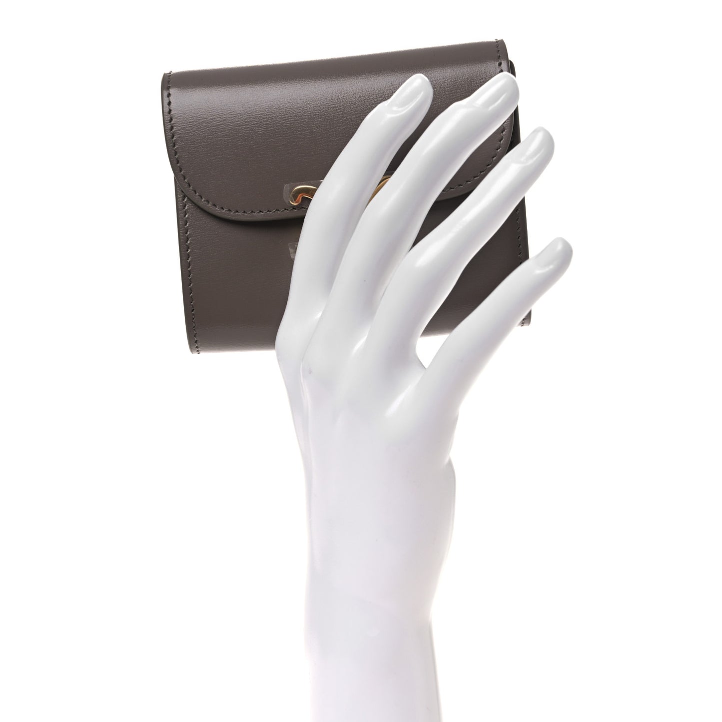 Shiny Calfskin Small Triomphe Wallet Bronze