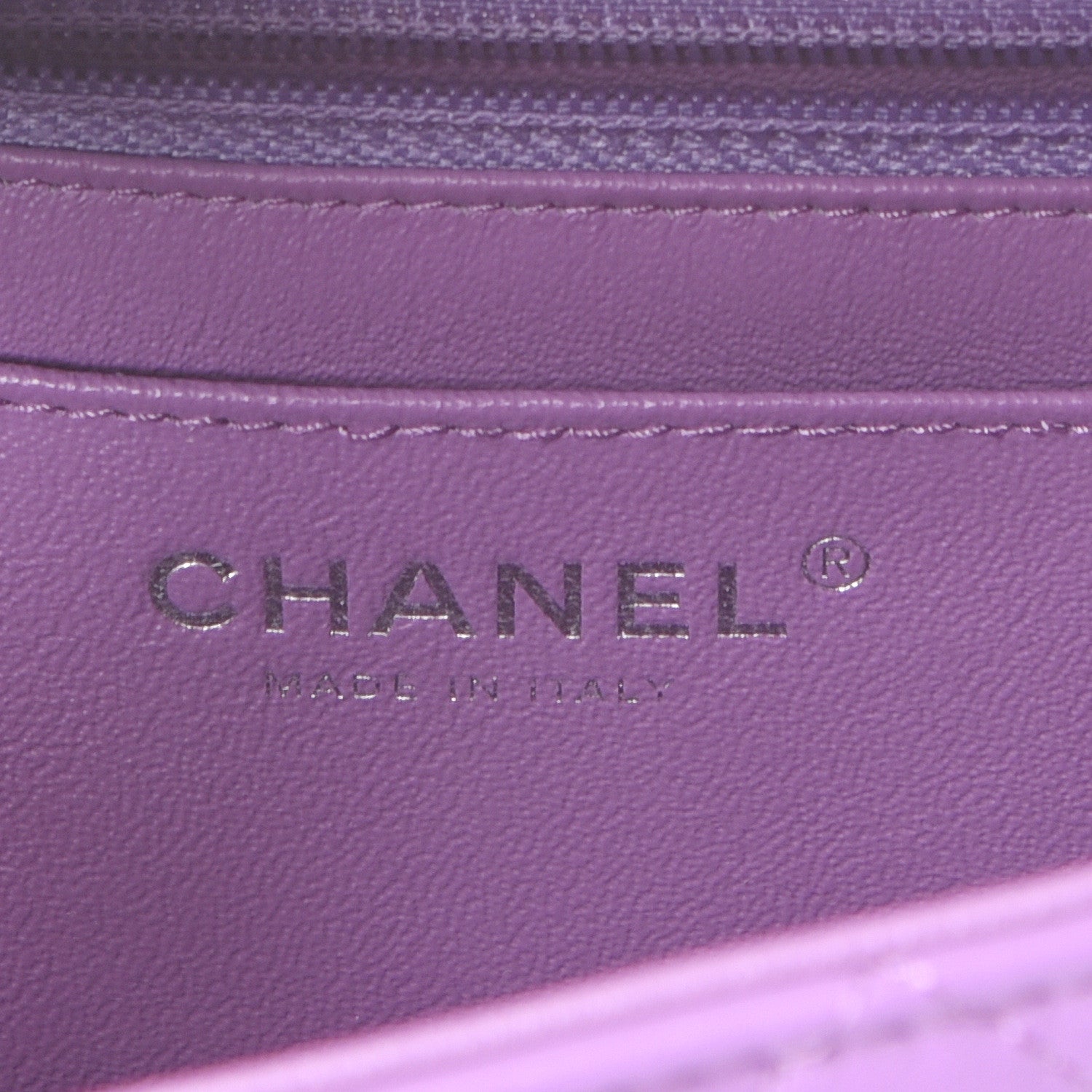 Chanel Lambskin Quilted Mini Rectangular Flap Purple 5 of 10