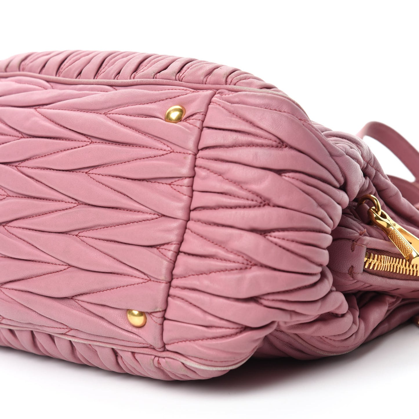 Nappa Matelasse Top Handle Bowler Rosa
