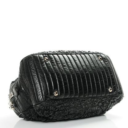 Chanel Lambskin Astrakhan Bowler Black 4 of 7