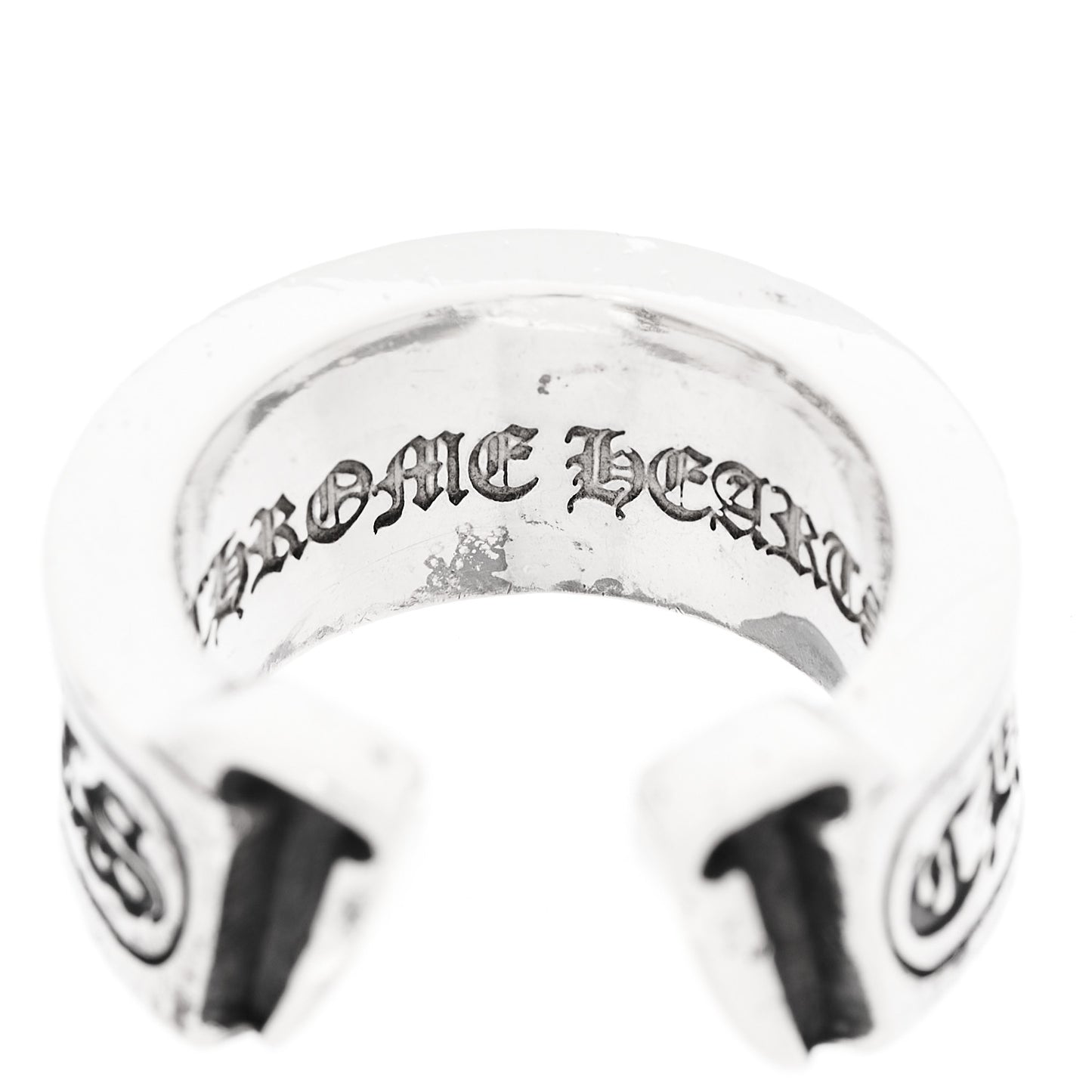 Sterling Silver Diamond Horseshoe Ring 48 4.5