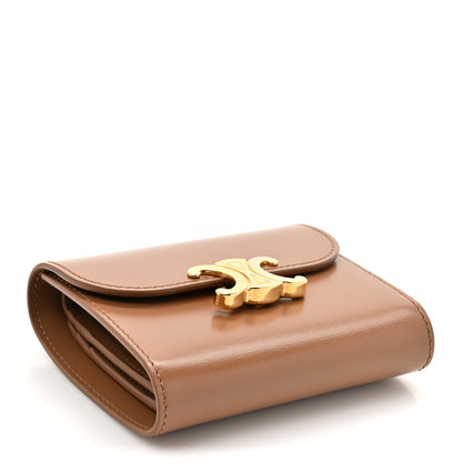 Celine Shiny Calfskin Small Triomphe Wallet Bronze 4 of 10