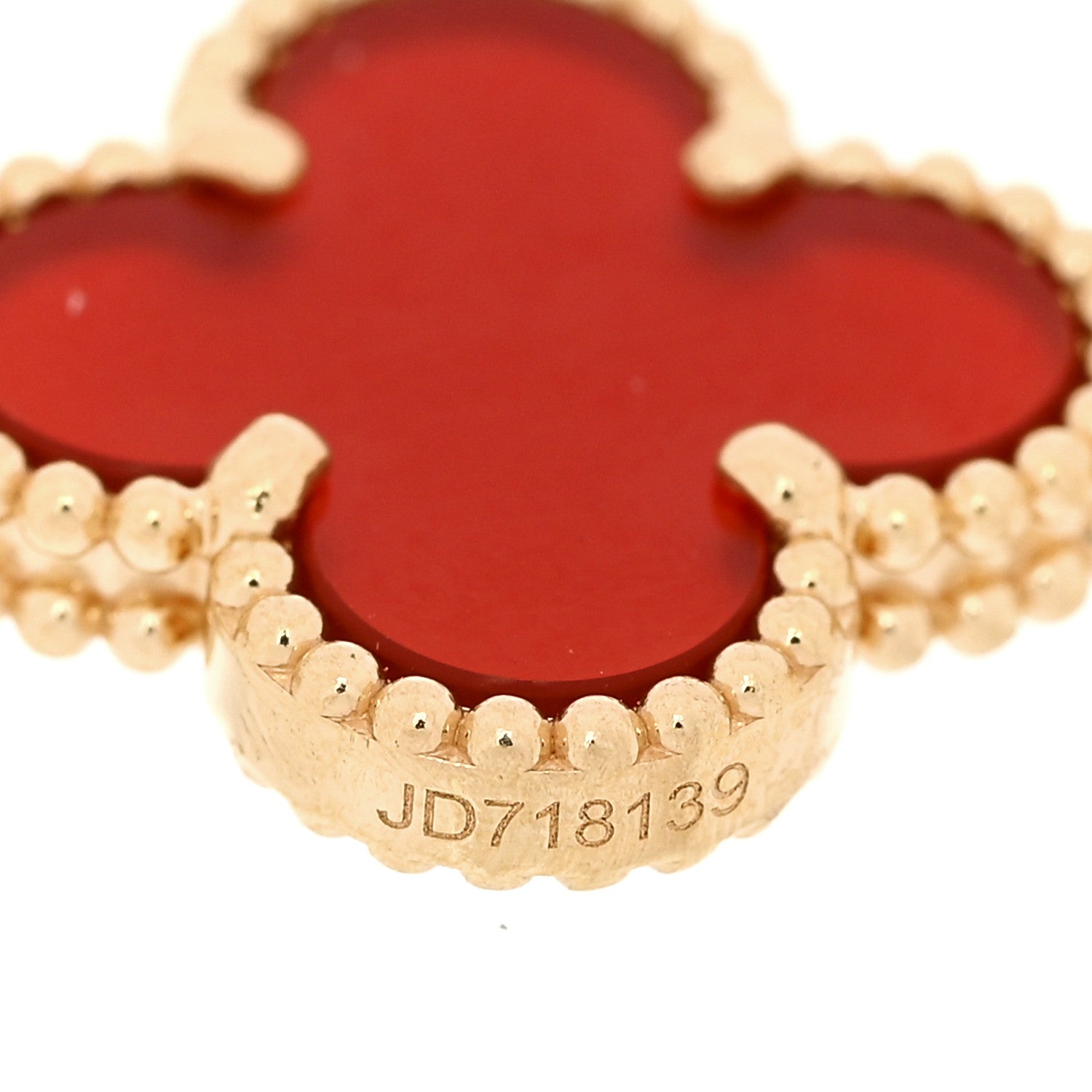 Van Cleef & Arpels 18K Yellow Gold Carnelian 5 Motifs Vintage Alhambra Bracelet 5 of 6