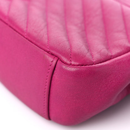 Saint Laurent Sheepskin Matelasse Chevron Medium Monogram Chain Bag Electric Pink 11 of 16