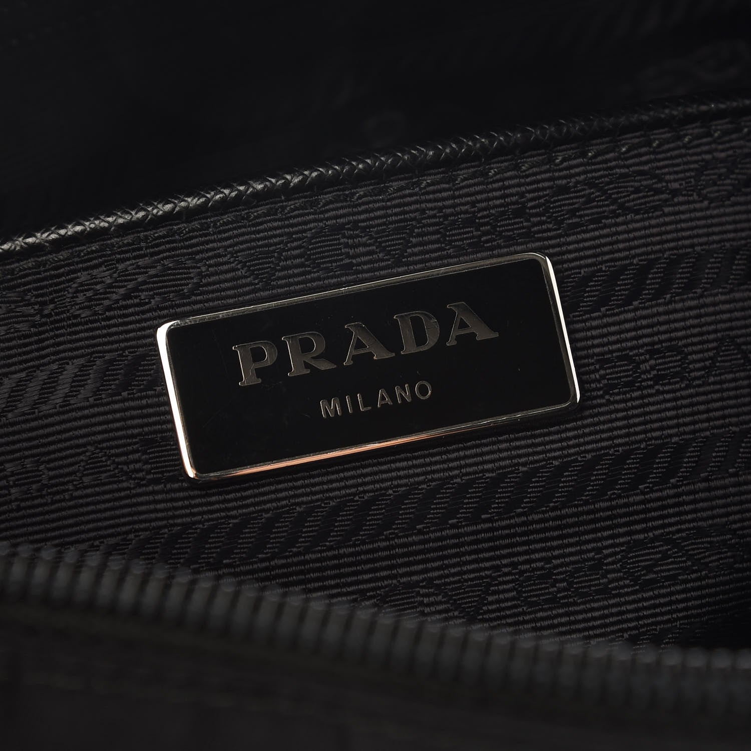 Prada Nylon Vela Saffiano Single Buckle Messenger Shoulder Bag Black 6 of 9