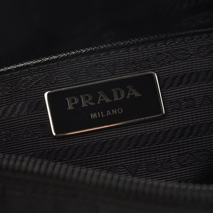 Prada Nylon Vela Saffiano Single Buckle Messenger Shoulder Bag Black 6 of 9