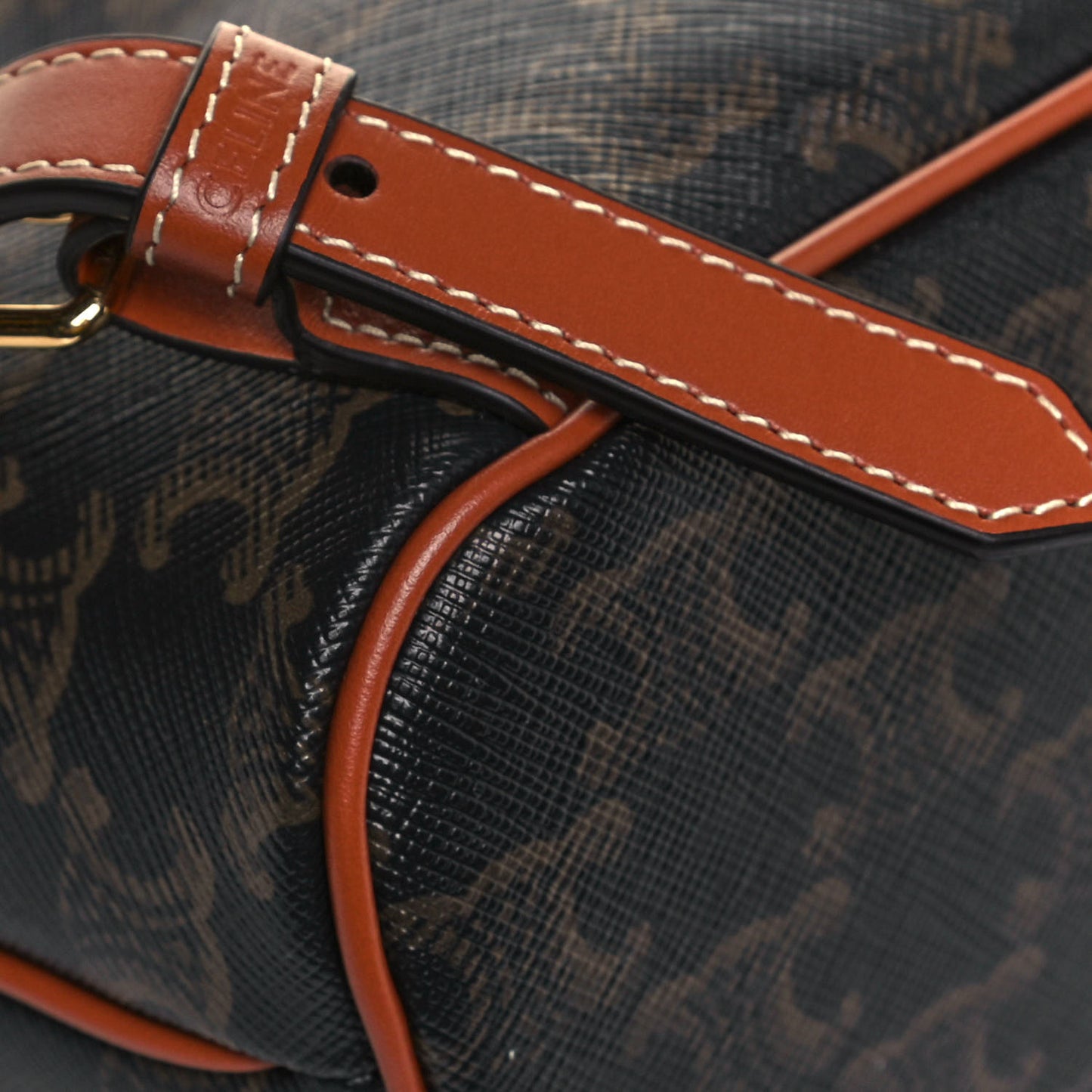 Triomphe Canvas Calfskin Mini Folco Backpack Tan