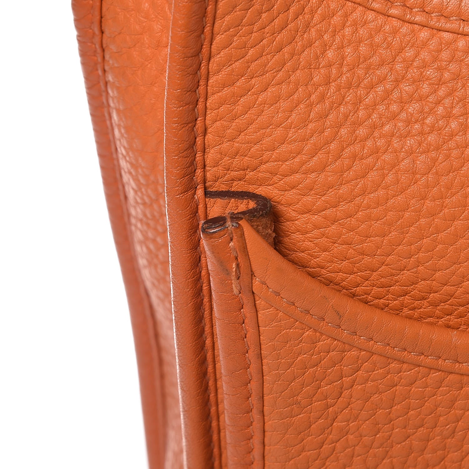 Hermes Taurillon Clemence Evelyne III GM Orange 17 of 21
