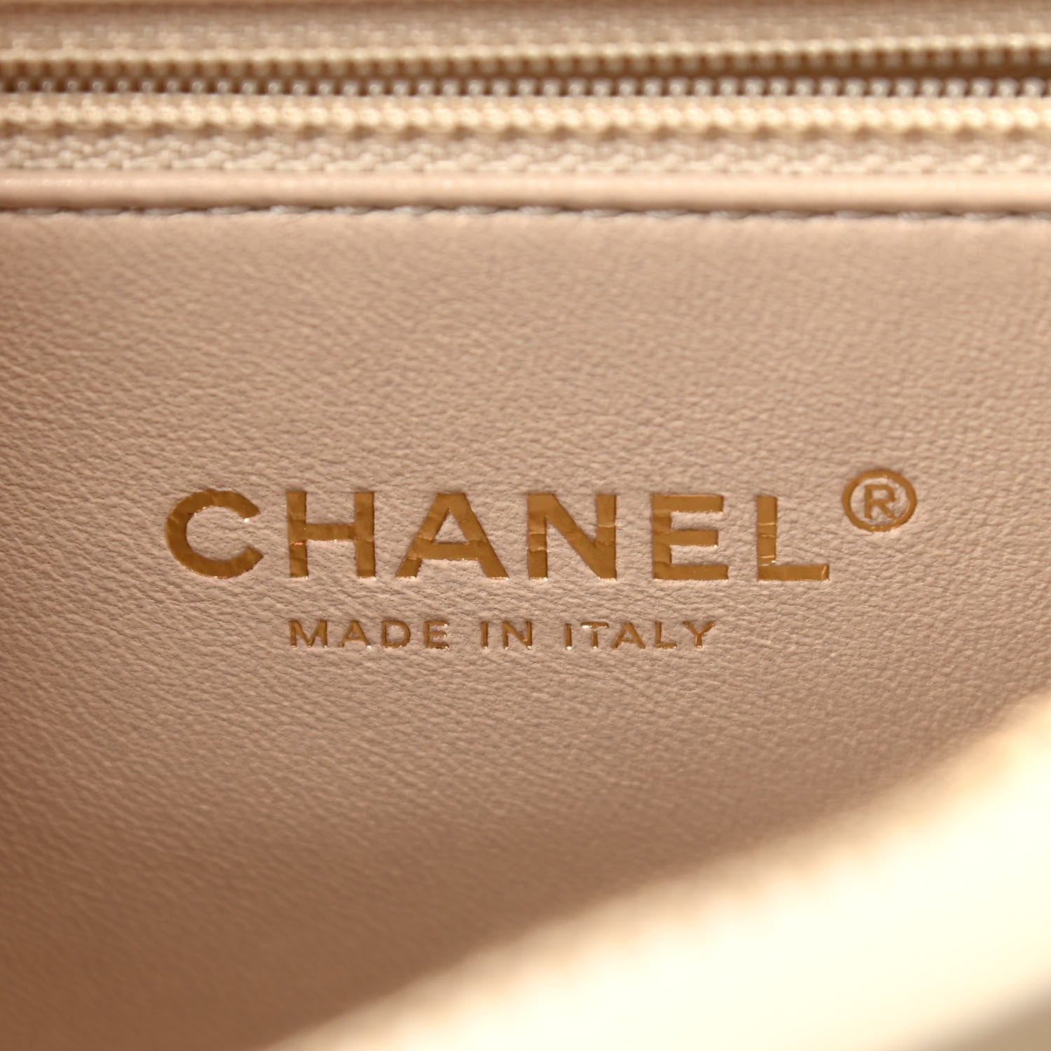 Chanel Calfskin Chevron Quilted Medal Flap Beige 5 of 10