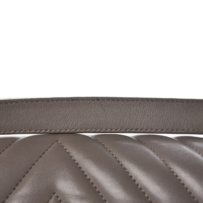 Chanel Calfskin Chevron Quilted Medium Boy Flap Grey 9 of 15