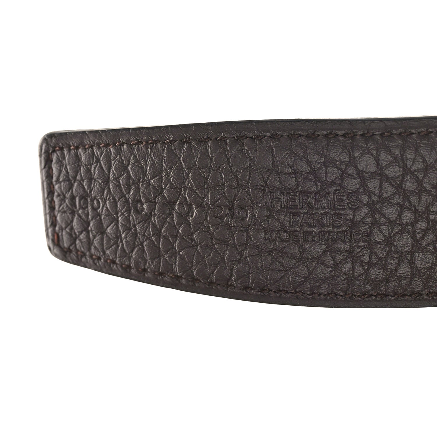 Hermes Swift Togo 32mm H Belt 100 40 Black Chocolate 5 of 5