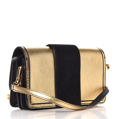 Burberry Metallic Calfskin Small Madison Buckle Bag Gold 5 of 12